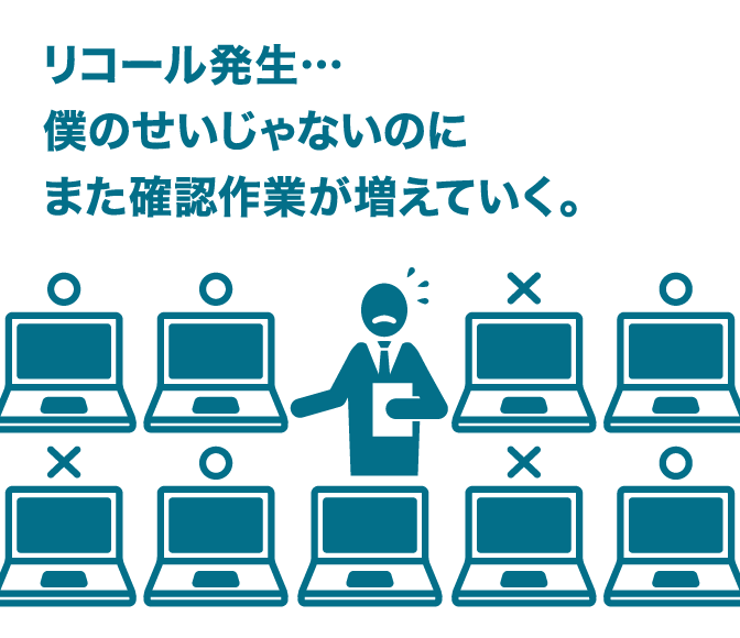 リコール発生…僕のせいじゃないのにまた確認作業が増えていく。